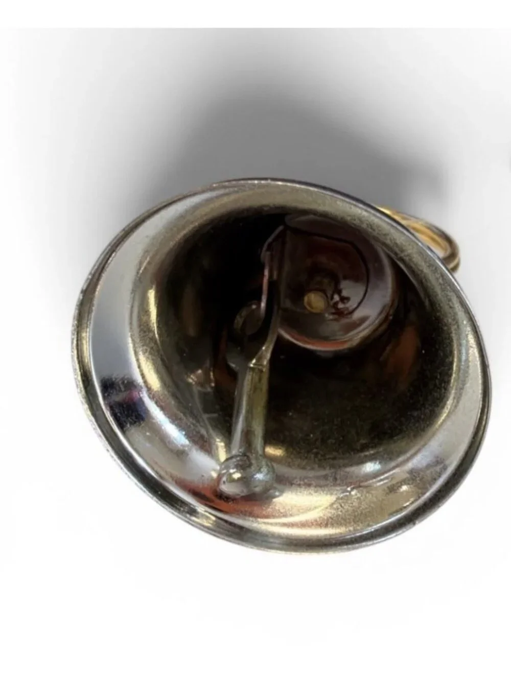 Set Of (4) Silver & Gold Mini Christmas  Place Card Holder Bells